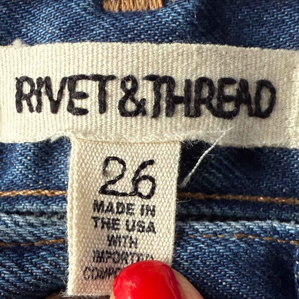Rivet & Thread Madewell Small Batch Perfect Vintage Jeans Clarkdale Wash Size 26 - Picture 11 of 12